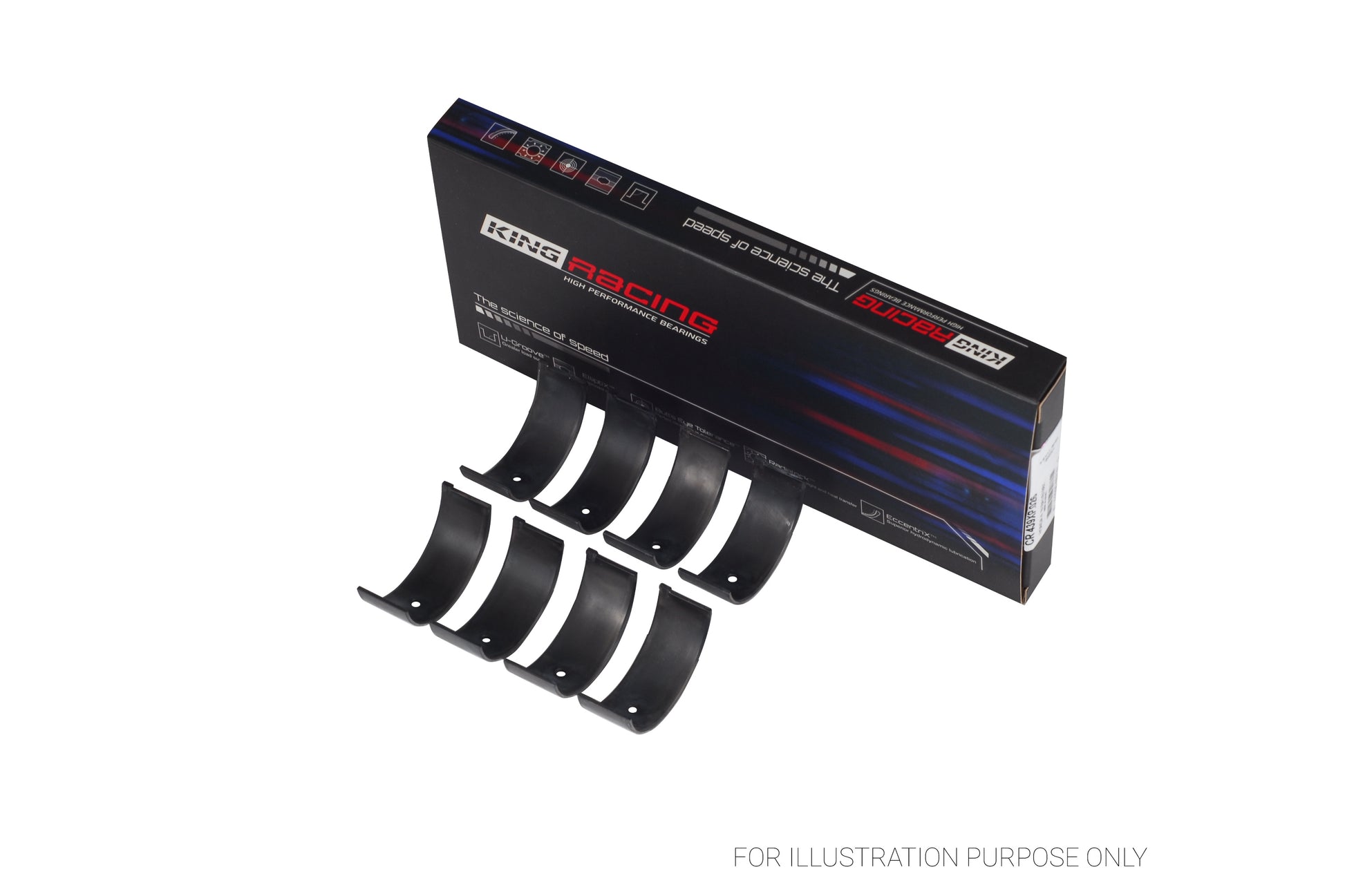 King Racing Connecting Rod Bearings for Honda B17A B18A B18B B20B F20B CR 439XPC-STD - Fits Honda, Acura, Isuzu