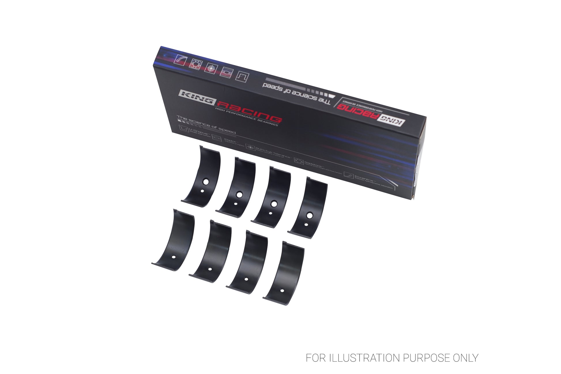 King Racing Connecting Rod Bearings for Honda B17A B18A B18B B20B F20B CR439XPC.025 - Fits Honda, Acura, Isuzu