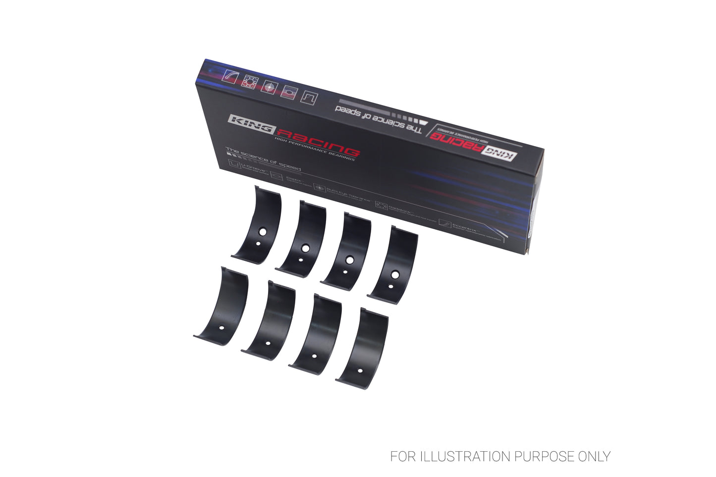 King Racing Connecting Rod Bearings for Honda B17A B18A B18B B20B F20B CR 439XPC0.25 - Fits Honda, Acura, Isuzu