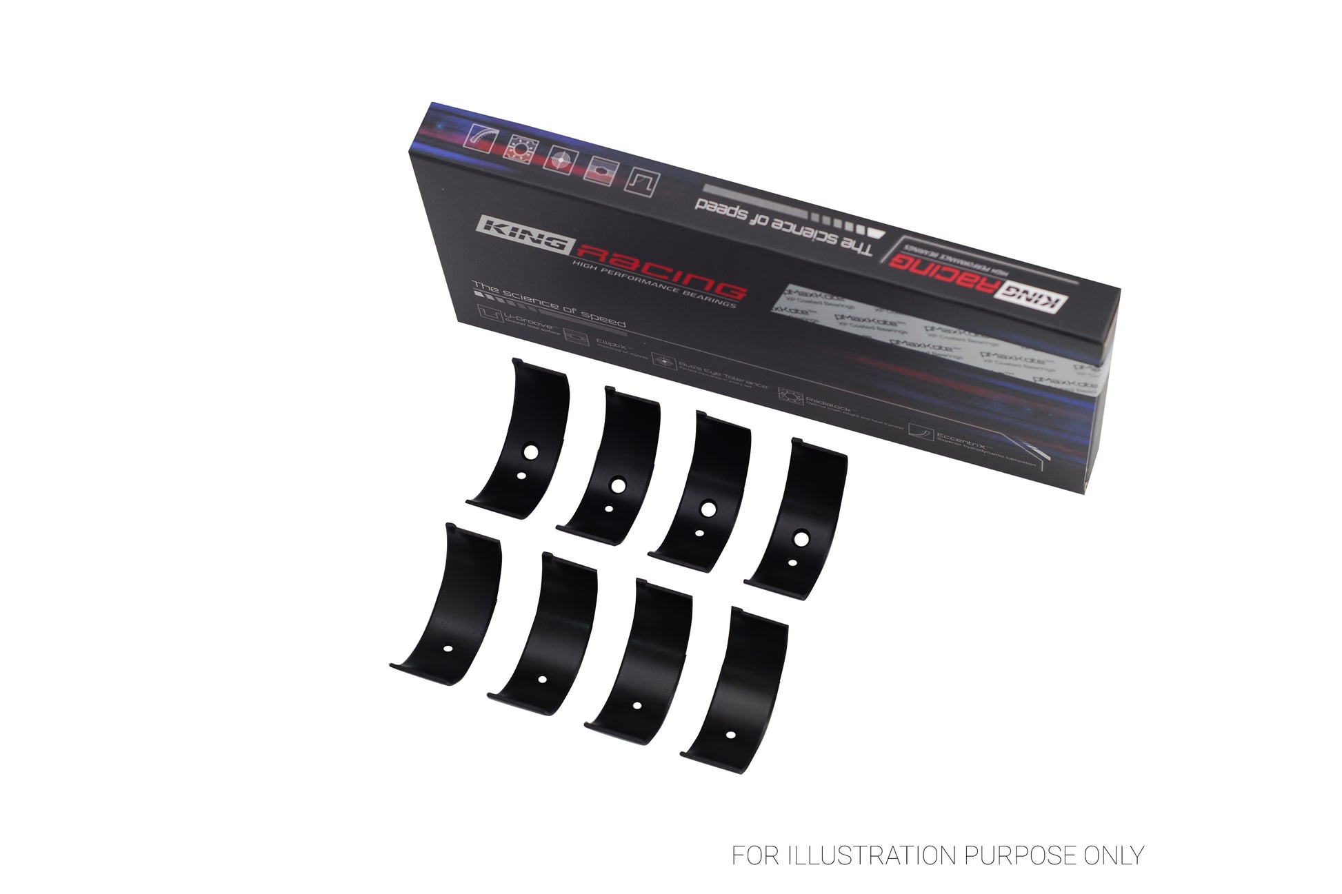 King Racing Connecting Rod Bearings for Honda B17A B18A B18B B20B F20B CR 439XPC STDX - Fits Honda, Acura, Isuzu