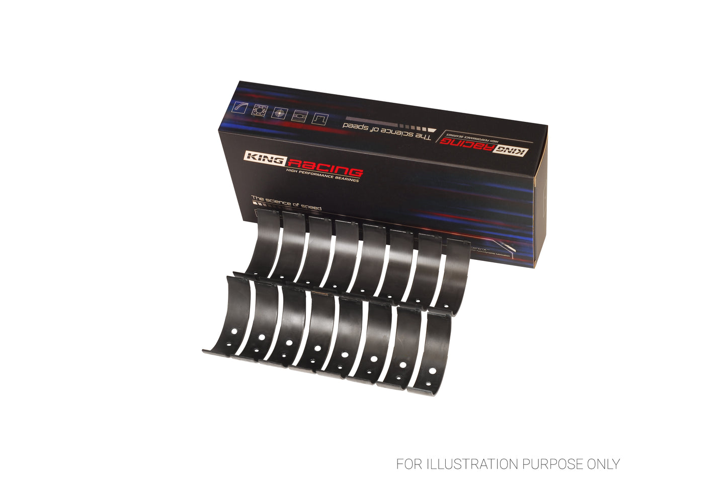 King Ford 260CI 289CI 302 5.0L WINDSOR Connecting Rod Bearing Set CR 804SI-STD - Fits Ford, Mercury, Lincoln