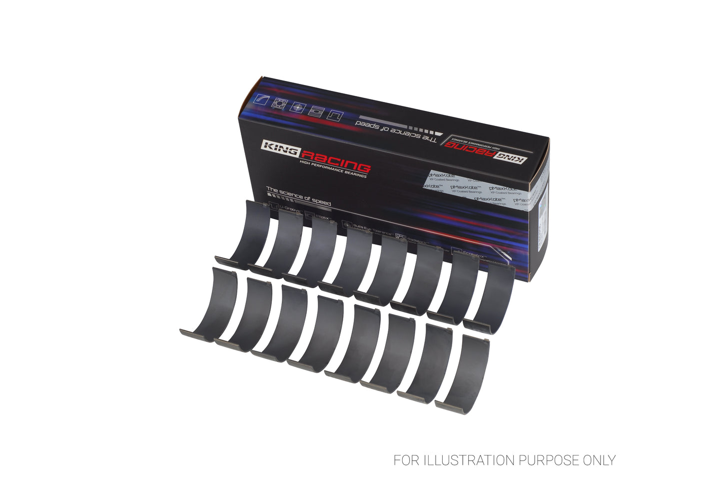 King Chrysler 273CI 318CI 340CI 360CI Connecting Rod Bearing Set CR 805XPNC-STD - Fits Dodge, Plymouth, Fargo