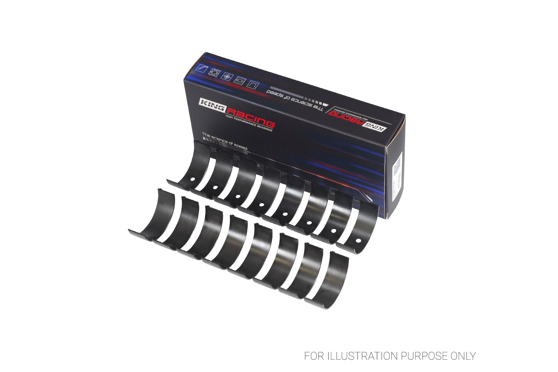 King Chevrolet SBC GEN III/IV LS 4.8, 5.3, 5.7, 6.2 Narrow, Dowel Hole, pMaxKote™ Racing Connecting Rod Bearings CR 807XPNDC-STD - Fits Chevrolet, GMC, Pontiac