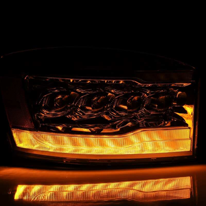 AlphaRex 880537 06-08 Dodge Ram 1500 HD NOVA LED Projector Headlights Plank Style Black w/Sequential Signal/DRL/Amber LED