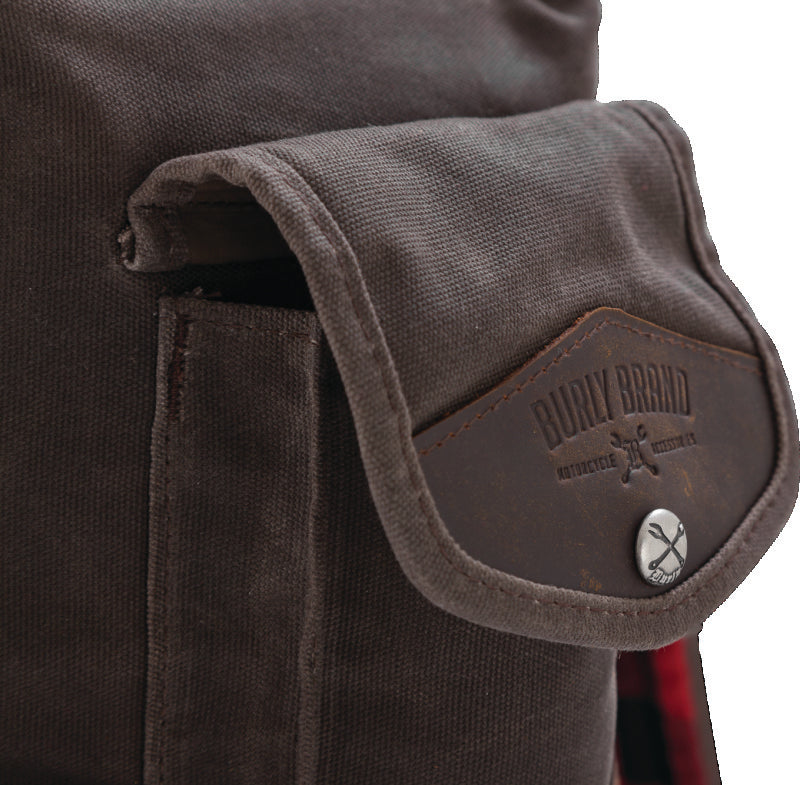 Burly Brand B15-1013D Voyager Sissy Bar Backpack Dark Oak