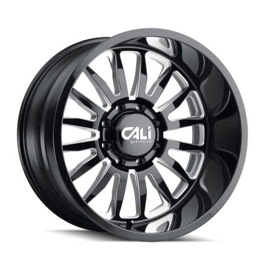 Cali Off-Road Summit 9110 20x10 6x139.7 -25mm Gloss Black Milled Wheel 9110-2183BM