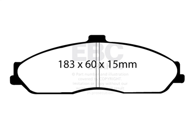 EBC Racing 05-09 Chevrolet Corvette (C6) Z51 SR-11 Sintered Race Front Brake Pads DP81162.15SR11