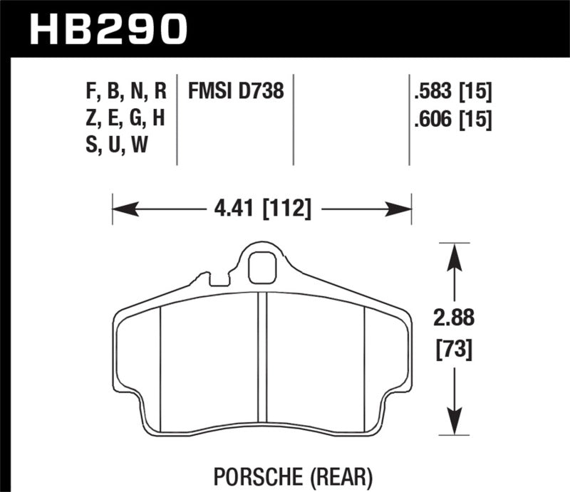 Hawk Performance HB290F.583 HPS Performance Street Brake Pads
