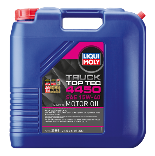 LIQUI MOLY 20L Top Tec Truck 4450 Motor Oil SAE 15W-40 (20383)