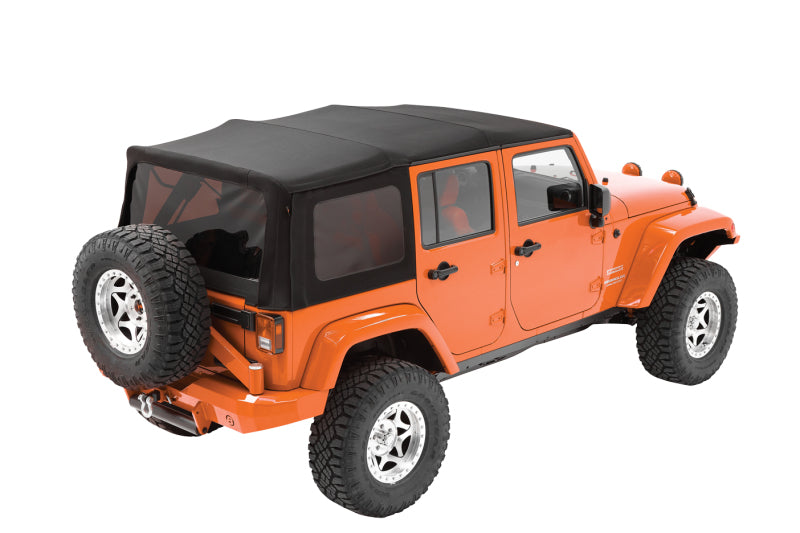 Bestop 10-18 Jeep Wrangler JK 2 Door A-Top (Blk Diamond Sailcloth Tinted Windows)
