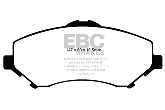 EBC 08-11 Chrysler Town & Country 3.3 Extra Duty Front Brake Pads ED91798
