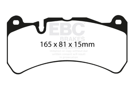 EBC 07-08 Ferrari 430 Scuderia 4.3 Yellowstuff Front Brake Pads DP41591R