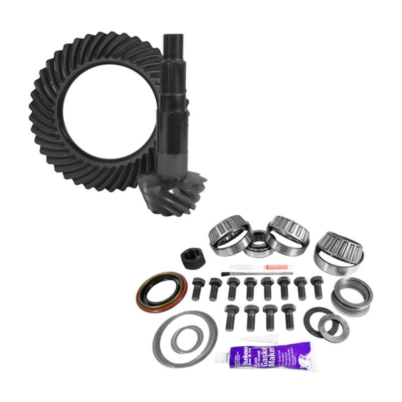 Yukon Gear & Axle ZGK2158 USA Standard Ring & Pinion Gear Set Dana 80 11.25in 3.73 Ratio with Install Kit 4.125in OD Head BRG