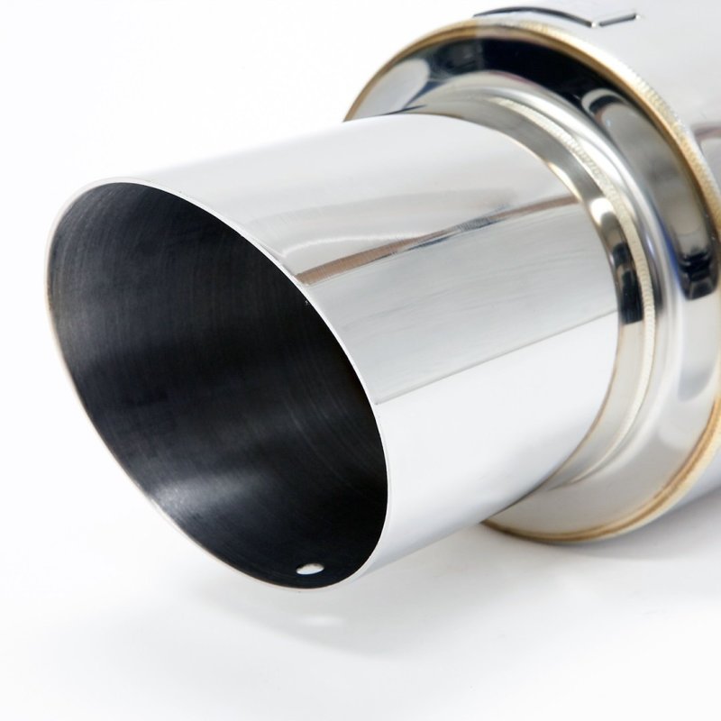 BLOX Racing 60.5mm Street Muffler - Angled Tip BXEX-00100