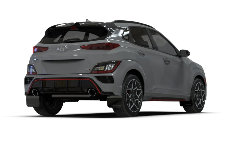 Rally Armor UR Mud Flaps - 2022-2023 Hyundai Kona N - Black/Red Logo - #MF83-UR-BLK-RD