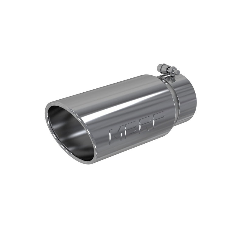 MBRP T5051 Exhaust Tip - 5" OD Angled Rolled End 4" inlet 12" length | T304 Stainless