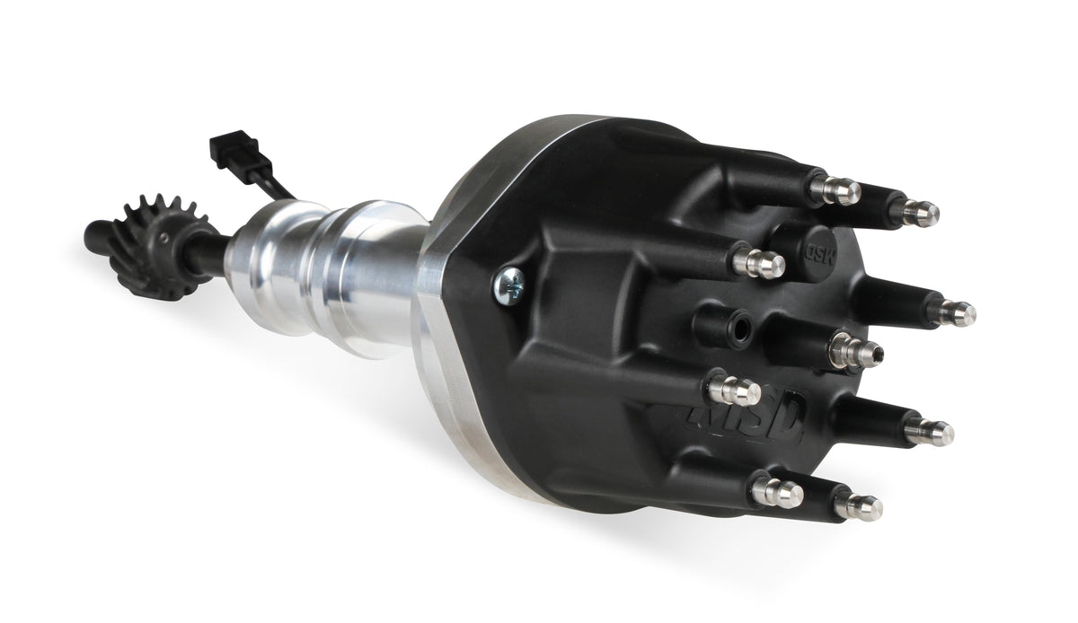 MSD 857951 Distributor for Ford 289-302, Pro Billet, Small Black Cap, Steel Gear