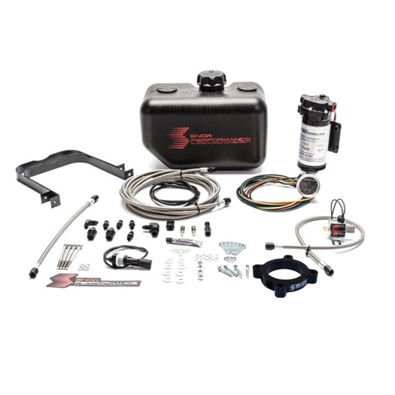 Snow Performance SNO-2135-BRD Stage 2 Boost Cooler for 13-18 Ford Focus ST Water Inj Kit (SS Braided Line/4AN Fittings)