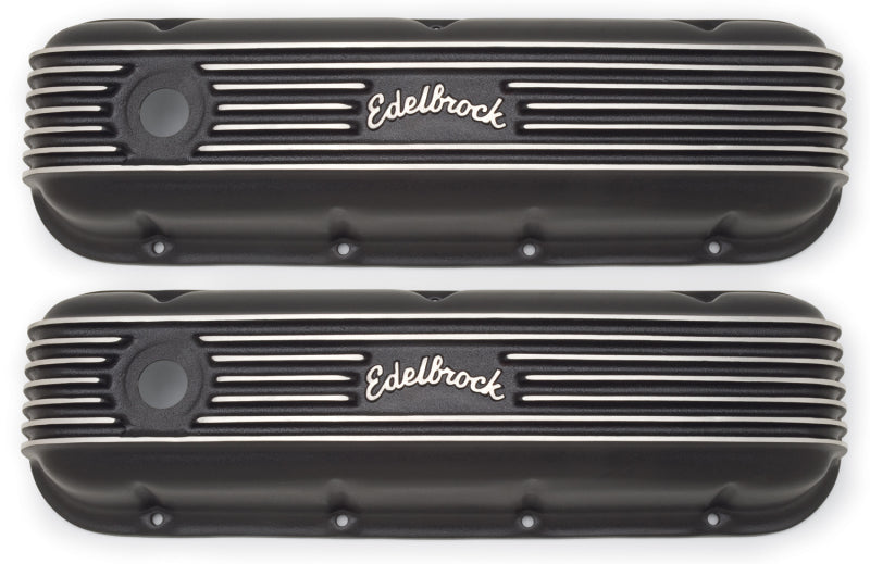 Edelbrock 41853 Valve Cover Classic Series Chevrolet 1965 and Later 396-502 V8 Black