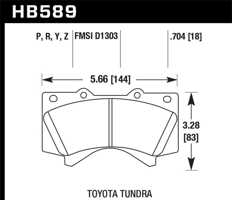 Hawk Performance HB589P.704 Super Duty Street Brake Pads