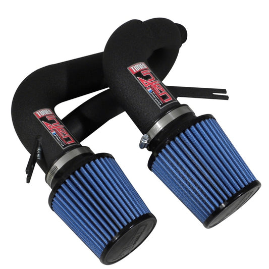 Injen 08-09 535i E60 3.0L L6 Twin intake & AMSOIL Filters Wrinkle Black Short Ram Intake - #SP1130WB