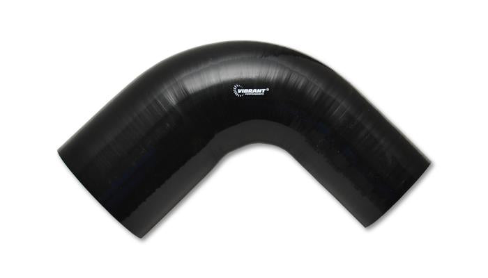 Vibrant 4 Ply Reinforced Silicone 90 degree Transition Elbow - 2.5in I.D. x 3in