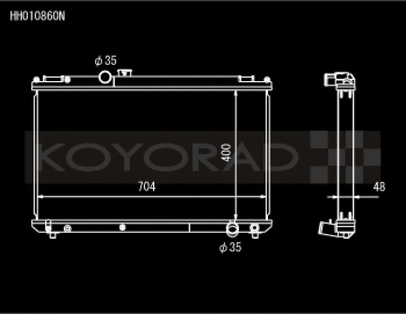 Koyo HH010860N for 96-00 Toyota Chaser JZX100 2.5L Inline 6 Turbo w/ Manual Trans Radiator