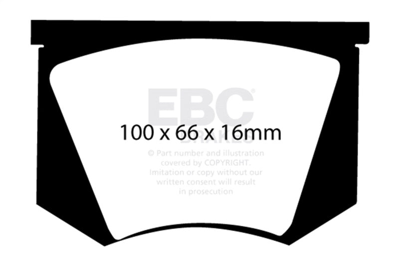 EBC 64-66 Ac Cobra 7.0 Yellowstuff Rear Brake Pads DP4100R