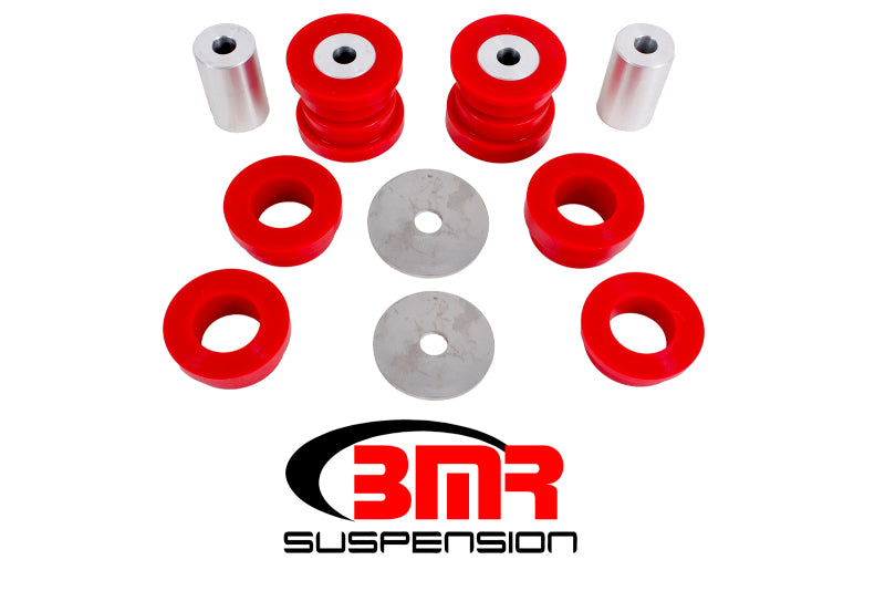 BMR 2015-2026 S550 Mustang Rear Cradle Bushing Kit (Polyurethane) - Red