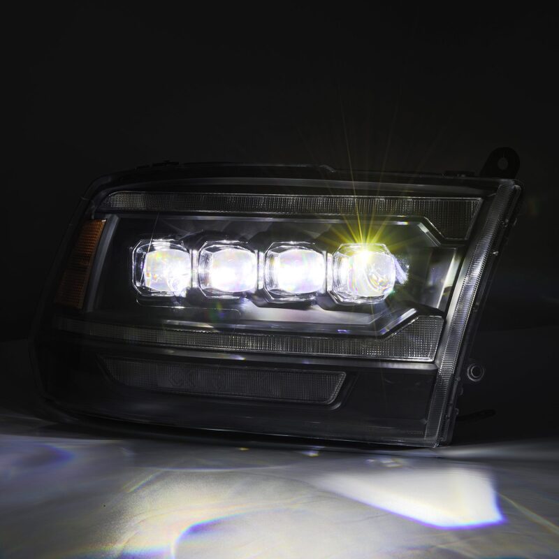 AlphaRex 880555 09-18 Dodge Ram 2500 NOVA LED Projector Headlights Plank Style Design Black w/ Activation Light