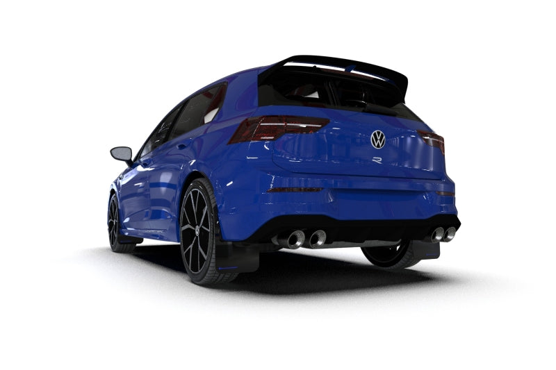 Rally Armor UR Mud Flaps - 2022-2025 Volkswagen GTI / Golf R - Black/Red Logo - #MF80-UR-BLK/RD