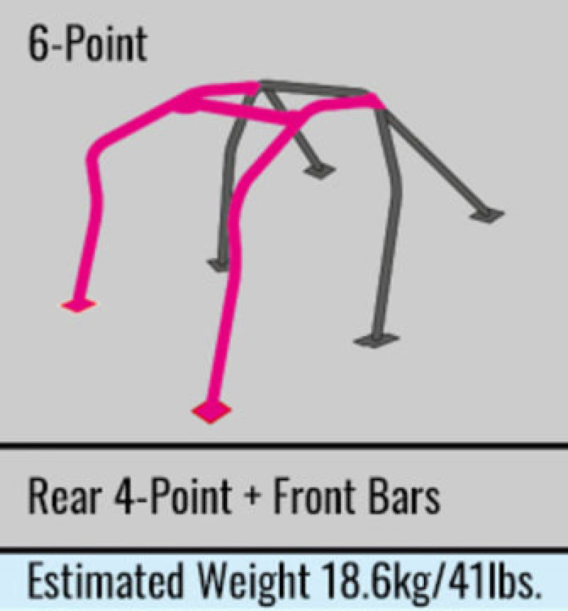 Cusco Chro-moly Roll Cage 6P S13 W/SUNROOF (S/O/No Cancel) 220 261 ES
