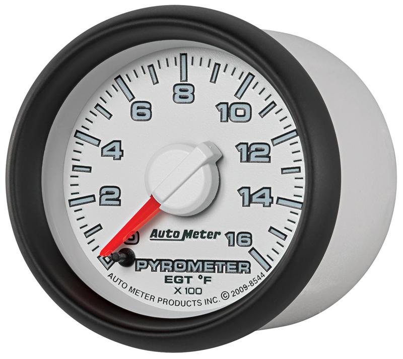 AutoMeter 8544 Factory Match 52mm Full Sweep Electric 0-1600 Degrees F EGT Pyrometer for Gen 3 Dodge
