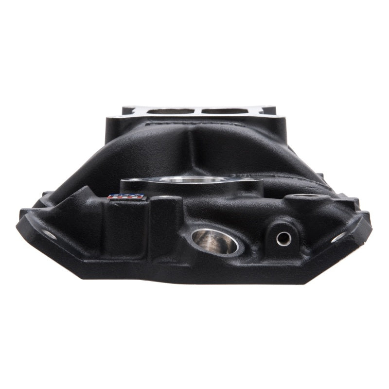 Edelbrock 27033 Intake Manifold Performer EPS SBC with Oil Fill Tube and Breather Black
