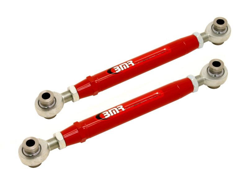 BMR 2010-2015 5th Gen Camaro Rear Adj. Rod Ends Toe Rods - Red
