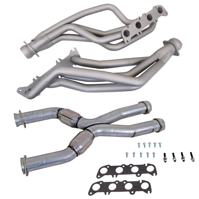 BBK Performance 16342 Long Tube Headers with Catted X-Pipe for Ford Mustang Coyote Swap