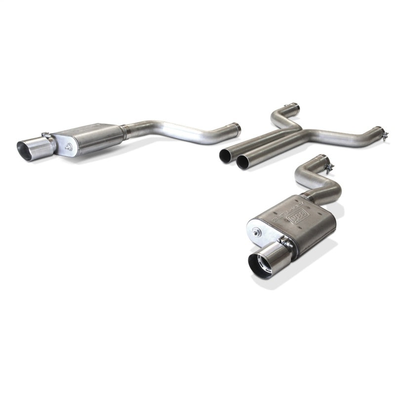 BBK Performance 30065 VariTune Cat-Back Exhaust System with Resonator Delete X-Pipe Stainless Steel for 2015-2017 Ford Mustang GT (5.0L) Coupe Only