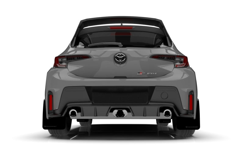 Rally Armor UR Mud Flaps - 2023-2026 Toyota GR Corolla - Black/White Logo - #MF89-UR-BLK-WH