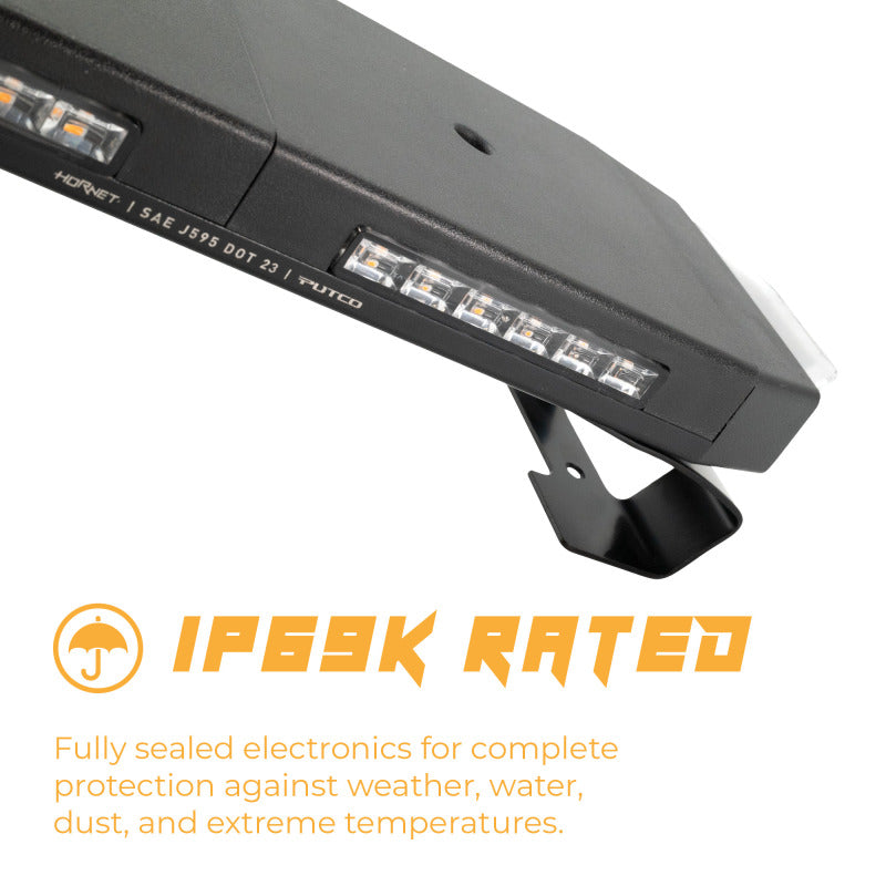 Putco for Universal 36in Tri Color Hornet Light (Amber/Blue/White) - LED Stealth Rooftop Strobe Bar