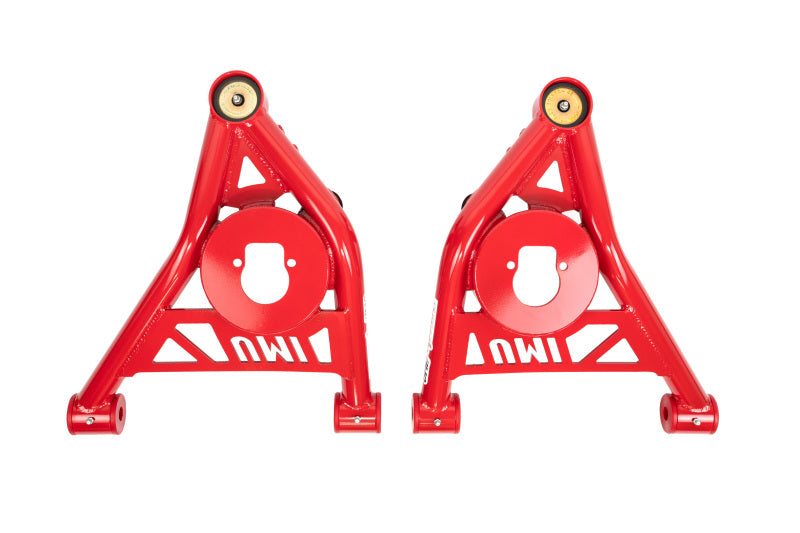 UMI Performance 2651-R Front Lower A-Arms Polyurethane Red for 1973-1977 A-Body