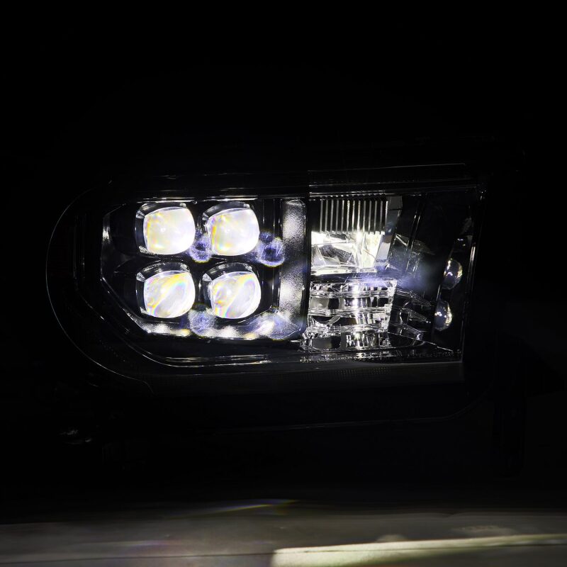 AlphaRex 880820 07-13 Toyota Tundra NOVA LED Projector Headlights Alpha-Black w/Activation Light/Sequential Signal/DRL