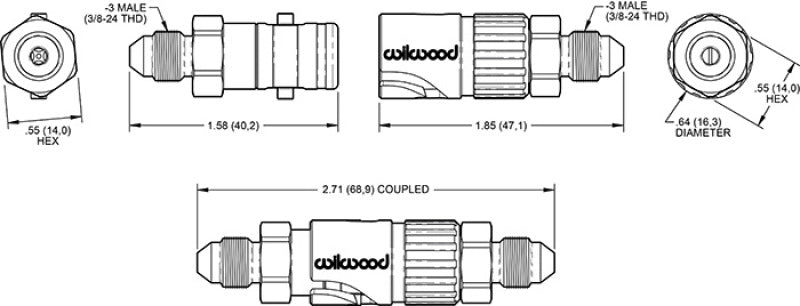 Wilwood Quick Disconnect Kit -3 AN - #260-16771