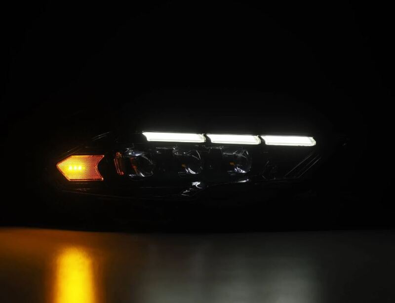 AlphaRex 880263 18-20 Ford Mustang NOVA LED Projector Headlights Alpha-Black w/Activation Light/Sequential Signal/Switch DRL