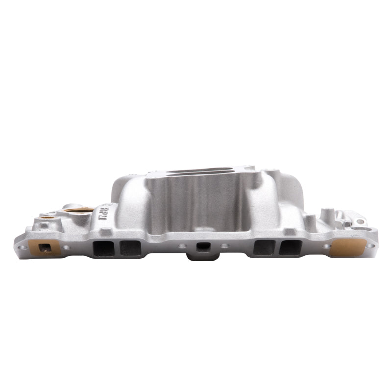 Edelbrock 2506 Manifold SBC 23-Degree Marine RPM 1987-1995 with Brass