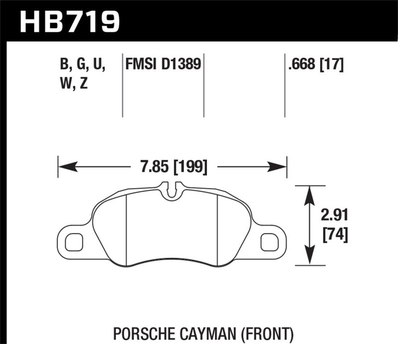 Hawk Performance HB719U.668 DTC-70 Motorsport Brake Pads