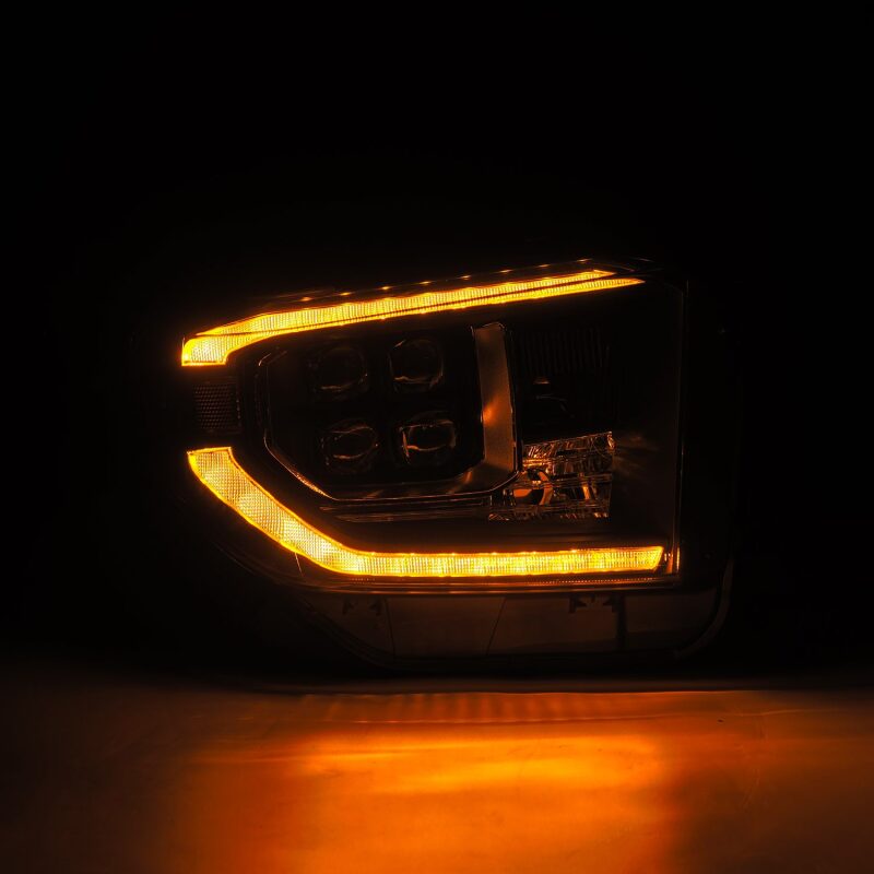 AlphaRex 880833 14-21 Toyota Tundra NOVA-Series LED Projector Headlights Black w/Activation Light & Sequential Signal + DRL