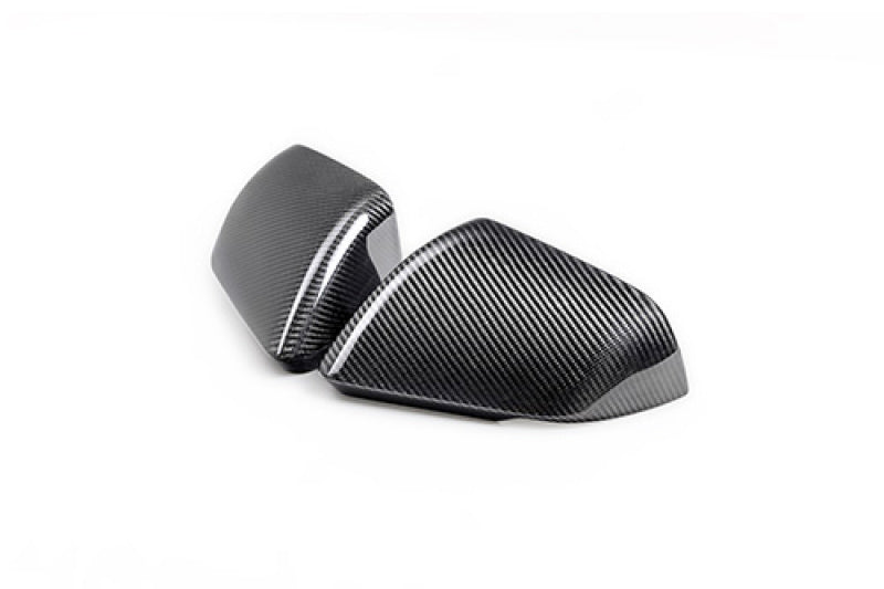 Ford Racing for 2024-2025 Mustang (with Integrated Turn Signals) Carbon Fiber Mirror Skull Caps - Gloss