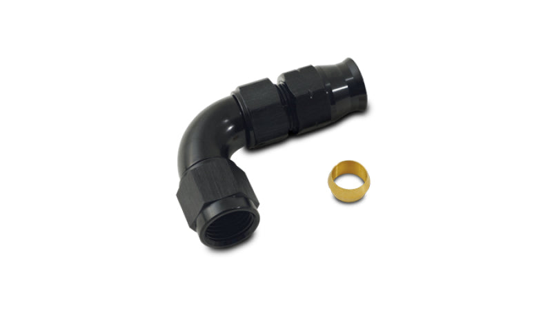 Vibrant 1/2In Tube to -8AN Female 90 Degree Union Adapter Fitting w/Olive