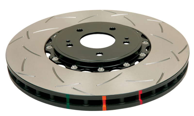 DBA 09-15 Cadillac CTS-V / 12-15 Chevrolet Camaro ZL1 Front Left 5000 Series 2 Piece Drilled & Slotted Rotor w/ Black Hat