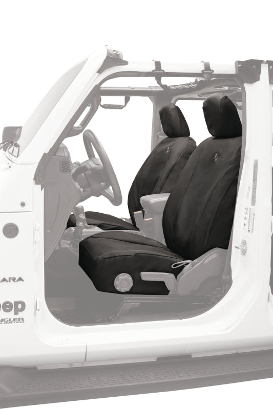 Bestop 20-23 Jeep Gladiator / 18-2023 Wrangler JL 4-Door Front Seat Covers (Black Diamond)